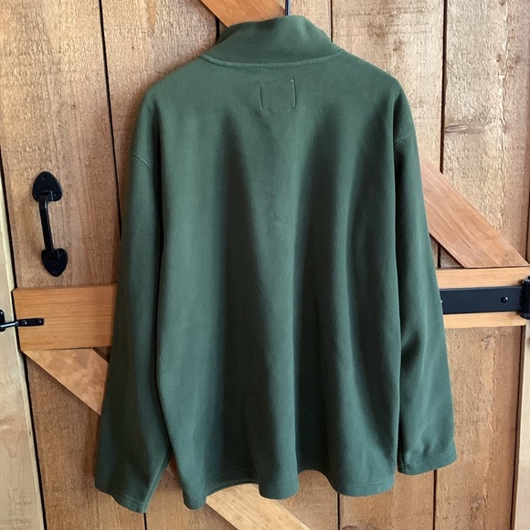 NWT Men’s ST JOHN’S BAY Green Long Sleeve Fleece 1/4 Zip Jacket Size XL - Picture 4 of 4